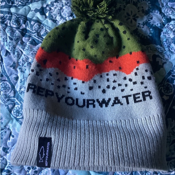 Men's Rep Your Water Rainbow Trout Knit Hat - Picture 2 of 2